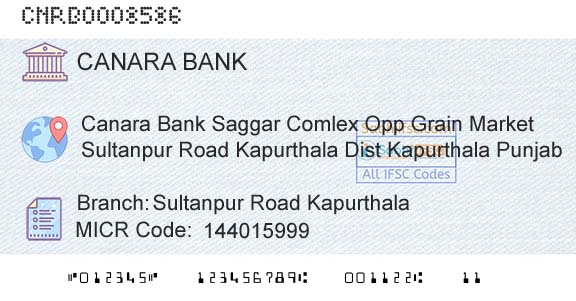 Canara Bank Sultanpur Road KapurthalaBranch 