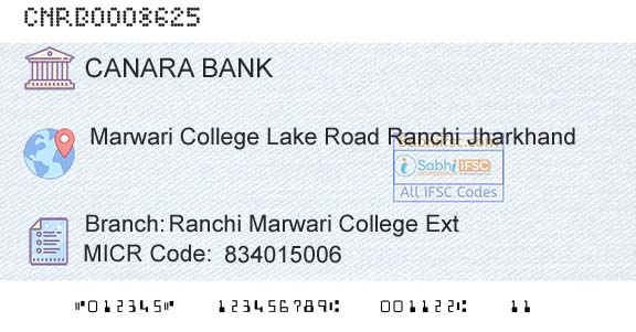 Canara Bank Ranchi Marwari College ExtBranch 