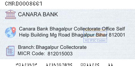 Canara Bank Bhagalpur CollectorateBranch 