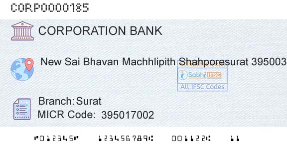 Corporation Bank SuratBranch 