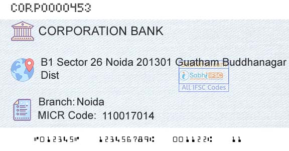 Corporation Bank NoidaBranch 