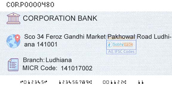 Corporation Bank LudhianaBranch 