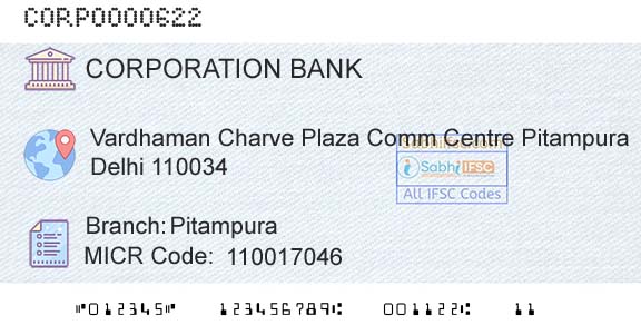 Corporation Bank PitampuraBranch 