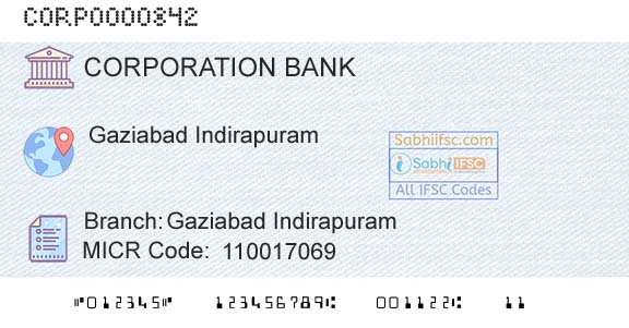 Corporation Bank Gaziabad IndirapuramBranch 