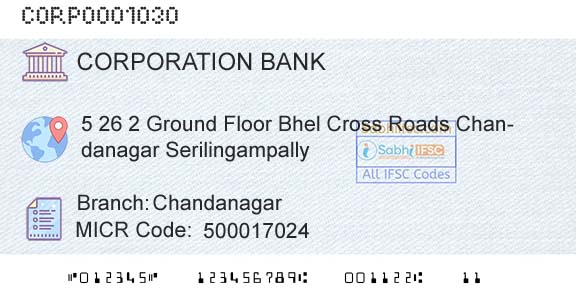 Corporation Bank ChandanagarBranch 
