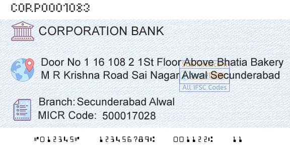 Corporation Bank Secunderabad AlwalBranch 