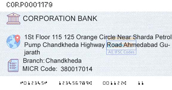 Corporation Bank ChandkhedaBranch 