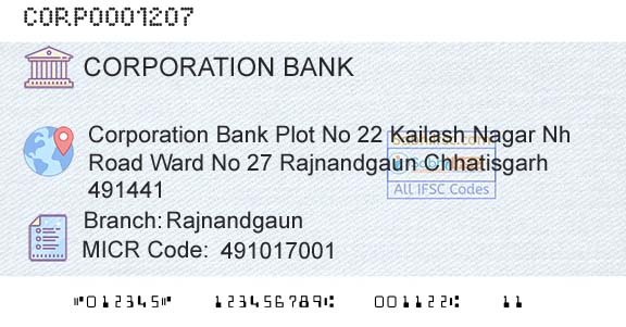 Corporation Bank RajnandgaunBranch 