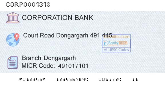 Corporation Bank DongargarhBranch 