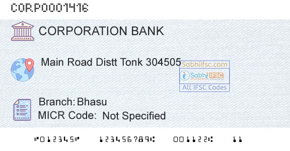 Corporation Bank BhasuBranch 