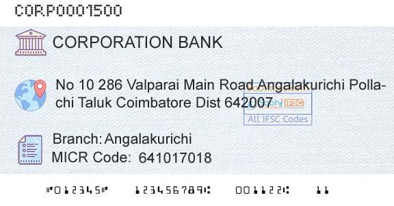 Corporation Bank AngalakurichiBranch 