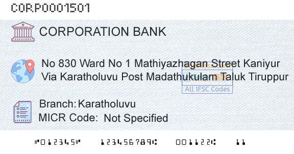 Corporation Bank KaratholuvuBranch 
