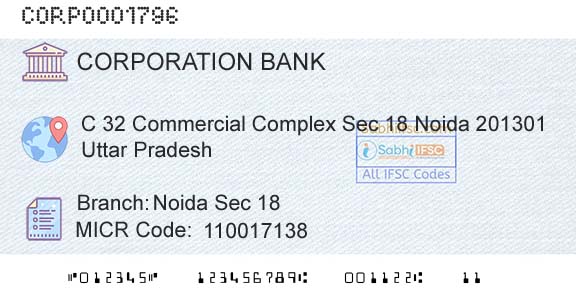 Corporation Bank Noida Sec 18Branch 