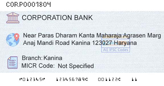 Corporation Bank KaninaBranch 