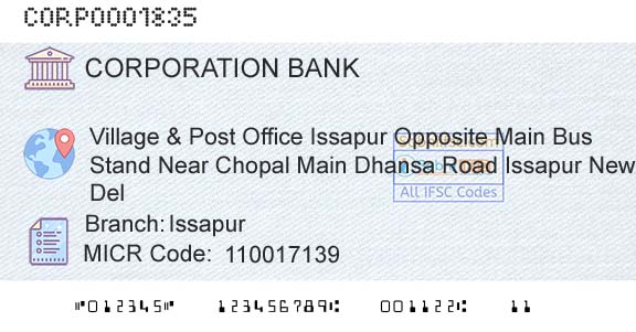 Corporation Bank IssapurBranch 