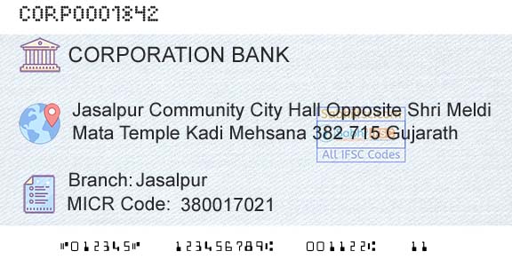 Corporation Bank JasalpurBranch 