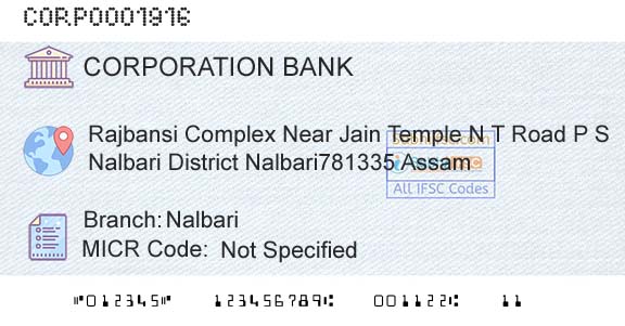 Corporation Bank NalbariBranch 