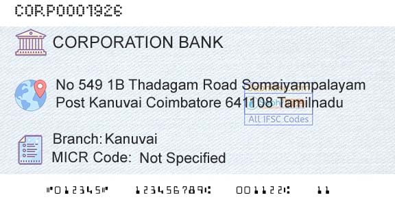 Corporation Bank KanuvaiBranch 
