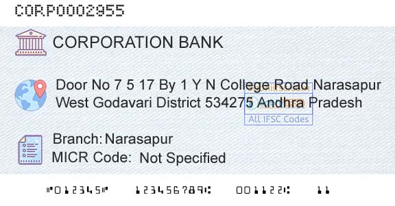 Corporation Bank NarasapurBranch 