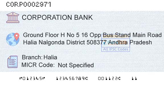 Corporation Bank HaliaBranch 