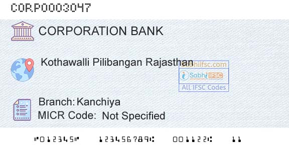 Corporation Bank KanchiyaBranch 