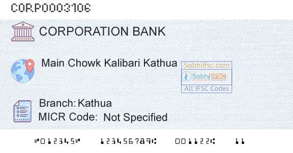 Corporation Bank KathuaBranch 
