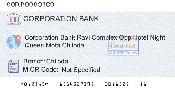 Corporation Bank ChilodaBranch 