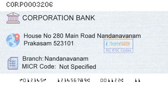 Corporation Bank NandanavanamBranch 