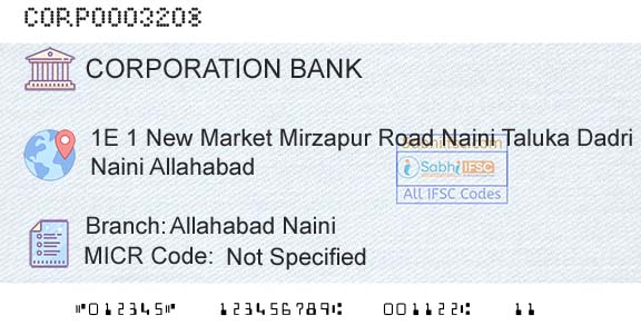 Corporation Bank Allahabad NainiBranch 