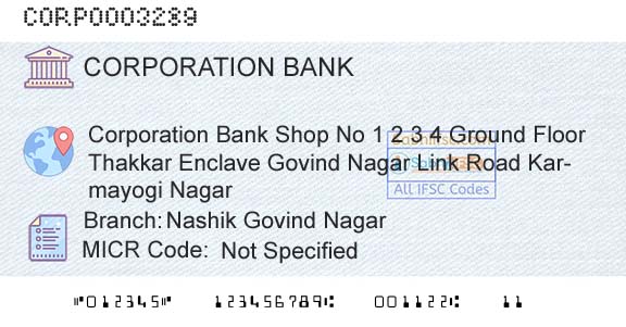 Corporation Bank Nashik Govind NagarBranch 