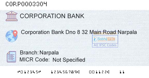 Corporation Bank NarpalaBranch 