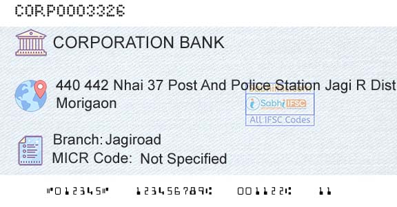 Corporation Bank JagiroadBranch 