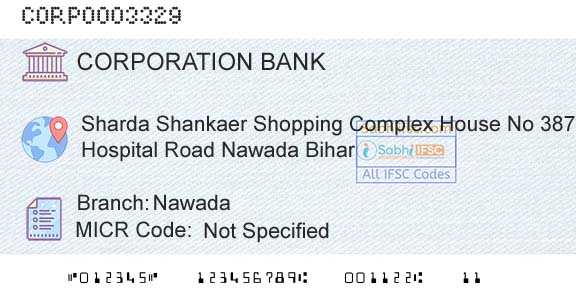 Corporation Bank NawadaBranch 