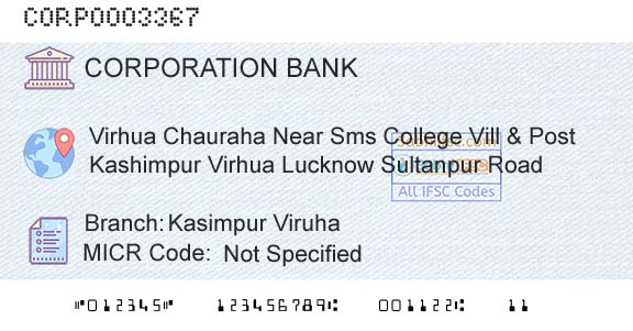 Corporation Bank Kasimpur ViruhaBranch 