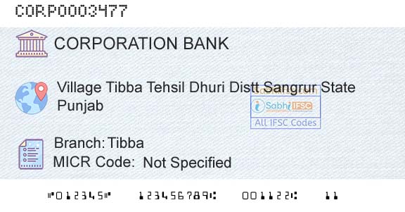 Corporation Bank TibbaBranch 