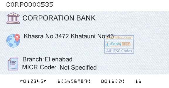 Corporation Bank EllenabadBranch 