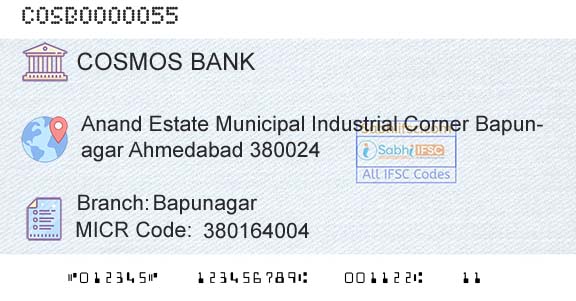 The Cosmos Co Operative Bank Limited BapunagarBranch 