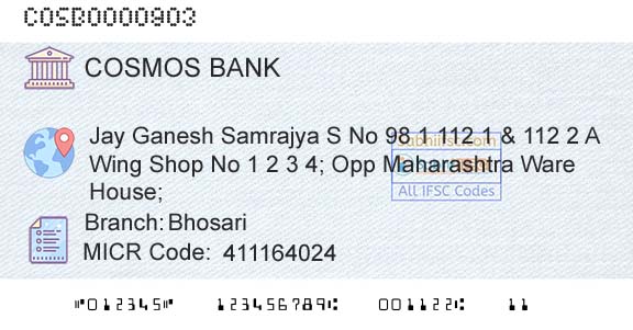 The Cosmos Co Operative Bank Limited BhosariBranch 