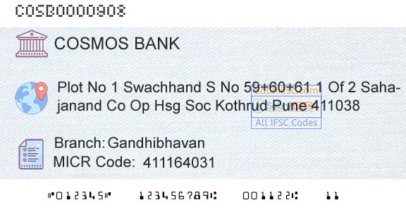 The Cosmos Co Operative Bank Limited GandhibhavanBranch 