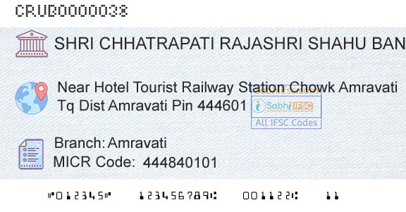 Shri Chhatrapati Rajashri Shahu Urban Cooperative Bank Limited AmravatiBranch 