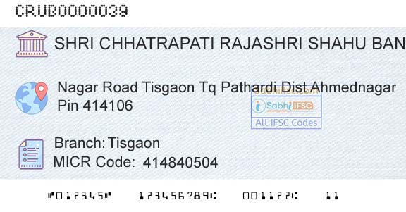 Shri Chhatrapati Rajashri Shahu Urban Cooperative Bank Limited TisgaonBranch 