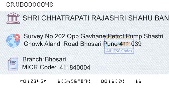 Shri Chhatrapati Rajashri Shahu Urban Cooperative Bank Limited BhosariBranch 