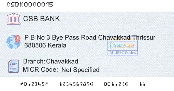 Csb Bank Limited ChavakkadBranch 