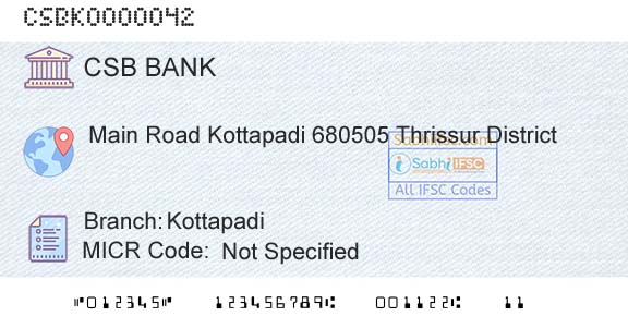 Csb Bank Limited KottapadiBranch 