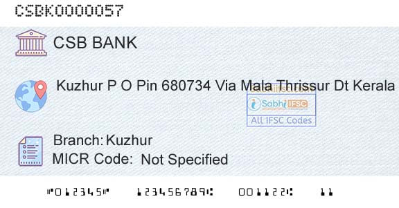 Csb Bank Limited KuzhurBranch 
