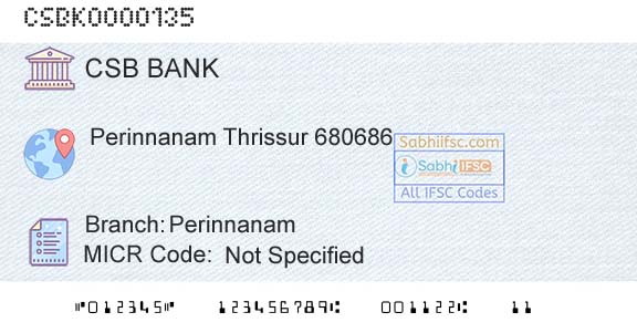 Csb Bank Limited PerinnanamBranch 