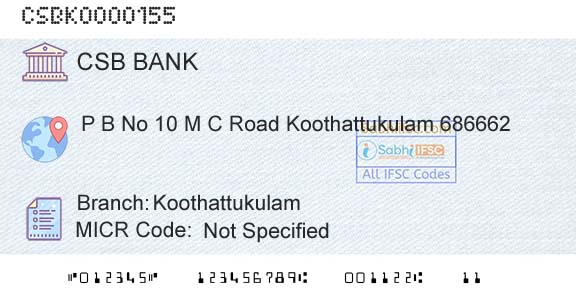 Csb Bank Limited KoothattukulamBranch 