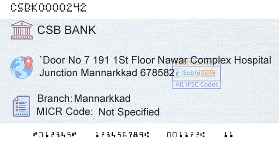 Csb Bank Limited MannarkkadBranch 