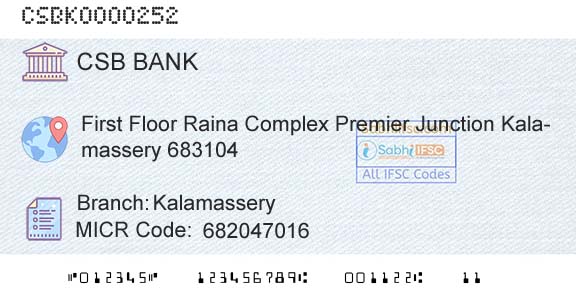 Csb Bank Limited KalamasseryBranch 