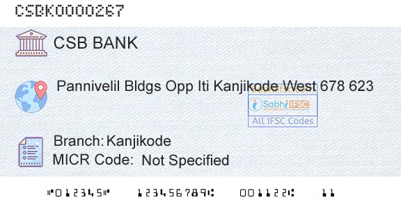 Csb Bank Limited KanjikodeBranch 